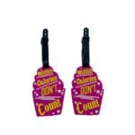 זוג תגים מעוצבים קאפקייק ורוד