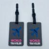זוג תגים מעוצבים WORLD TRAVELER