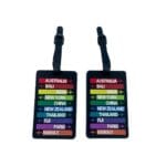 זוג תגים מעוצבים ערים ומדינות