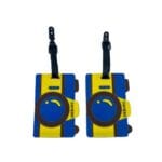 זוג תגים מעוצבים מצלמה