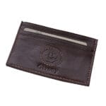 מיני ארנק עור האנטר | תא לשטרות קטן ו-6 תאים לכרטיסים מבית המותג גבעוני - האנטר חום כהה