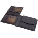 ארנק עור לגבר | תא למטבעות ו-2 תאים לכרטיסים מבית המותג גבעוני