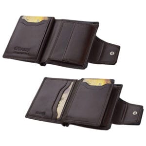 ארנק בטיחות RFID + NFC מעור תא למטבעות ותא לשטרות מבית המותג גבעוני