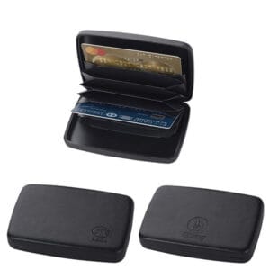 ארנק בטיחות RFID + NFC קשיח דמוי עור יוקרתי 7 תאים לכרטיסים מבית המותג גבעוני - צבע שחור
