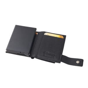 ארנק בטיחות RFID + NFC מעור שולף כרטיסי אשראי ותא למטבעות מבית המותג גבעוני