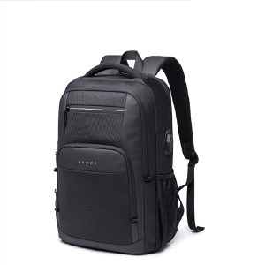 תיק גב למחשב נייד עם טעינת USB מבית Bange בצבע שחור-