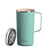 Tower Mug ספל תרמי נירוסטה ציפוי קרמי פנימי PURAMIC מכסה טריטן 600 מ"ל מבית ASOBU