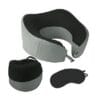"MEMORY FOAM" כרית נסיעות לצוואר מרופדת עם כיסוי לעיניים