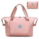 תיק נסיעות איכותי ומתקפל בעל קיבולת גדולה במיוחד-ורוד