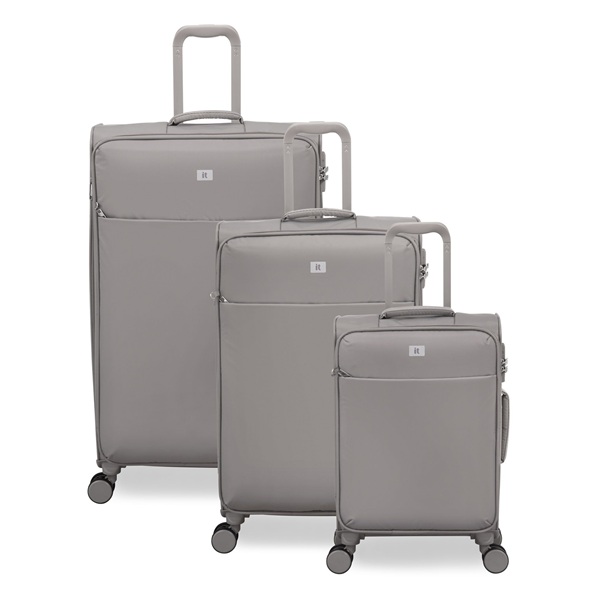 סט מזוודות בד קלות 3 יח' 30-25-20 מבית IT Luggage דגם Lustrous Luxe-אפור1 סט מזוודות בד קלות 3 יח' 30-25-20 מבית IT Luggage דגם Lustrous Luxe-אפור1