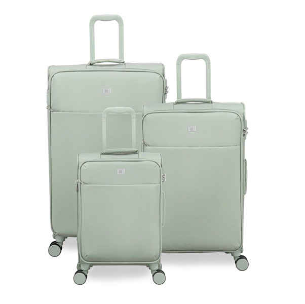 סט מזוודות בד קלות 3 יח' 30-25-20 מבית IT Luggage דגם Lustrous Luxe-ירוק סט מזוודות בד קלות 3 יח' 30-25-20 מבית IT Luggage דגם Lustrous Luxe-ירוק