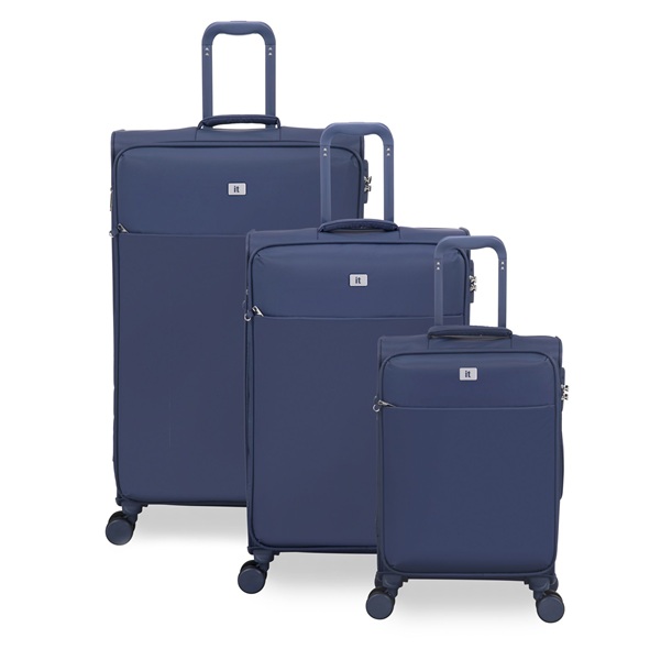 סט מזוודות בד קלות 3 יח' 30-25-20 מבית IT Luggage דגם Lustrous Luxe-כחול1 סט מזוודות בד קלות 3 יח' 30-25-20 מבית IT Luggage דגם Lustrous Luxe-כחול1