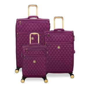 סט מזוודות בד קלות במשקל נוצה 3 יח' 30/25/20 מבית IT Luggage דגם GLIMMERING