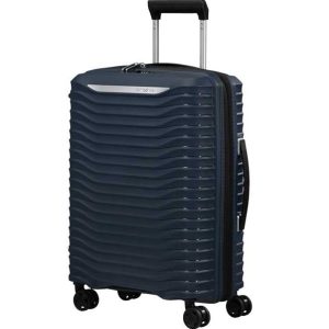 מזוודה קטנה טרולי עליה למטוס 20'' אינץ' מתרחבת וחזקה דגם Upscape מותג Samsonite - כחול ניייבי