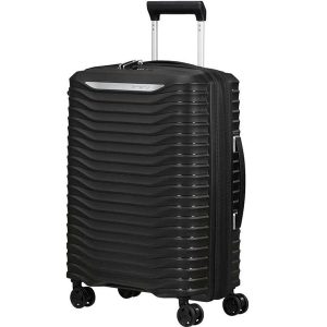 מזוודה קטנה טרולי עליה למטוס 20'' אינץ' מתרחבת וחזקה דגם Upscape מותג Samsonite - שחור