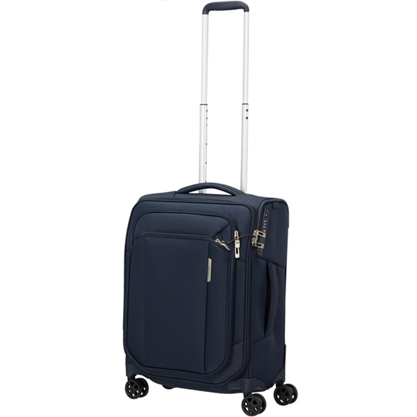 מזוודה קטנה עליה למטוס 20'' אינץ' 55cm דגם Respark מותג Samsonite - כחול כהה מזוודה קטנה עליה למטוס 20'' אינץ' 55cm דגם Respark מותג Samsonite - כחול כהה