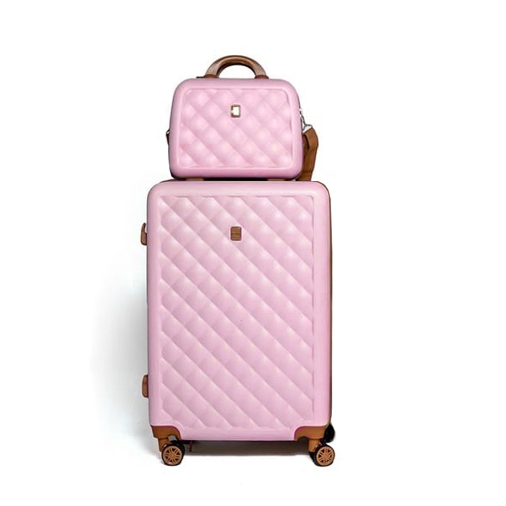 סט בינונית + תיק איפור - ורוד