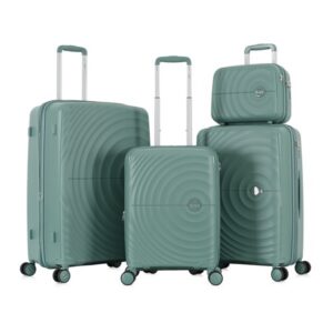 סט 3 מזוודות קשיחות 20''/24''/28'' + תיק קוסמטיקה דגם Bordo מבית המותג היוקרתי Luan
