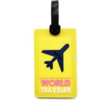 תגים לנסיעה WORLD TRAVELER- צהוב