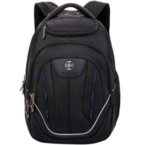 תיק גב עסקי גדול למחשב 15.6'' עם USB ו‑ הגנת RFID – דגם J16BT – מותג SwissDigital