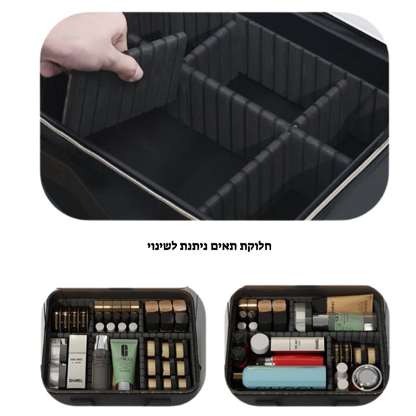 תיק איפור משולב מראה עם תאורת לד-6