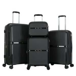 סט 3 מזוודות קשיחות 20''/25''/29'' + תיק קוסמטיקה 14'' דגם ORLANDO מבית המותג היוקרתי Luan